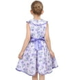 thumbnail image 5 of Girls Dress Lavender Floral Ruffle Collar Sleeveless Princess Sundress 8 Years, 5 of 7