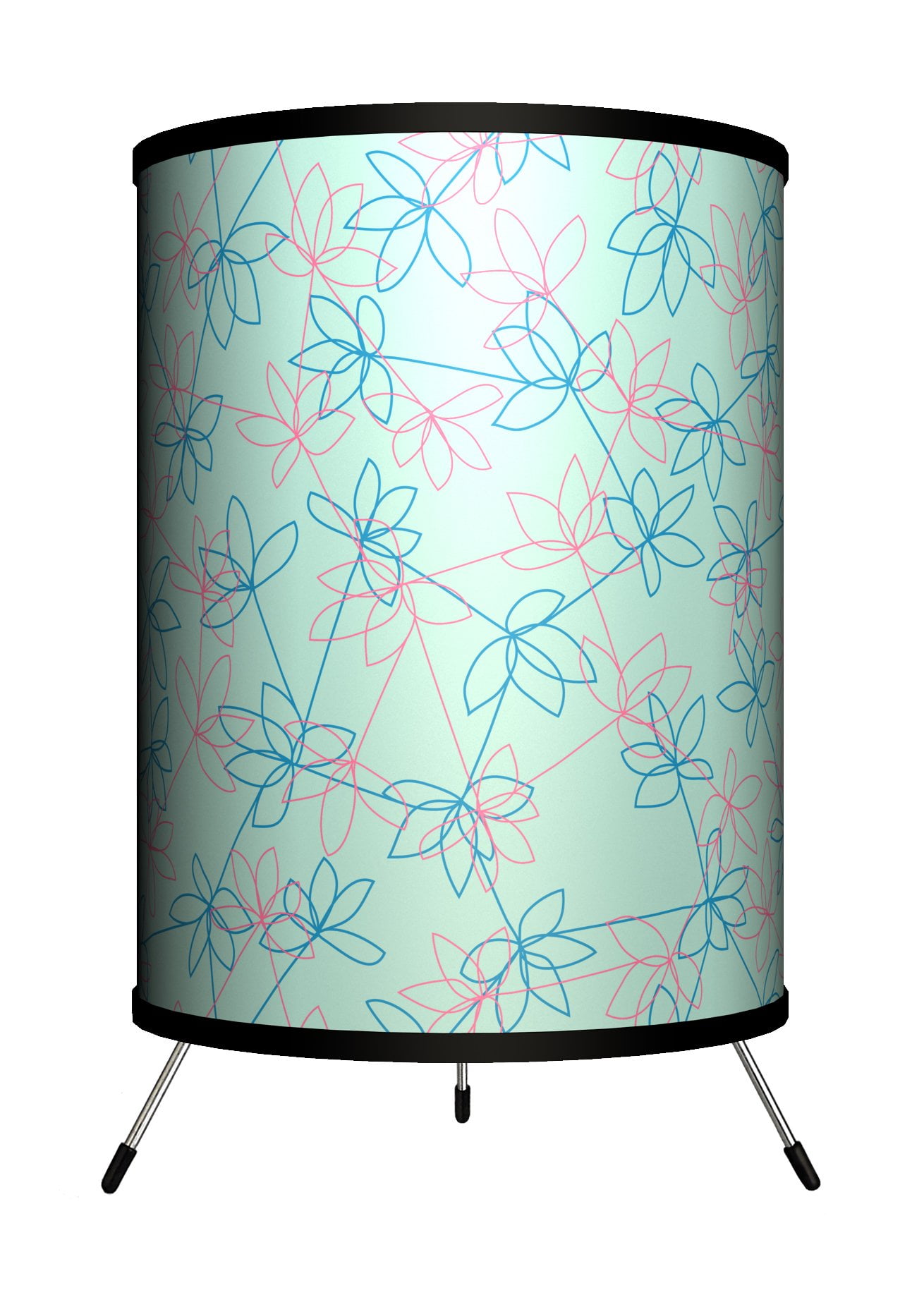 Lamp-In-A-Box TRI-DEC-MINBL Dcor Art - Minimal in Blue Tripod Lamp, 14' x 8' x