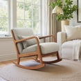 thumbnail image 5 of Hady Rocking Chair Gray Accent Chair, Modern Style, Armrest support, Plywood, Indoor Living, 5 of 11