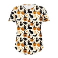 thumbnail image 2 of Ichuanyi Womens Plus Size Halloween Graphic Tees Short Sleeve Holiday T Shirts Crewneck Print Tops, 2 of 5
