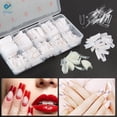 thumbnail image 2 of Deago 500pcs Lady French Acrylic Style Artificial False Nails Half Tips with Box for Nail Salons and DIY Nail Art, 10 Sizes (Natural), 2 of 10