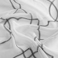 thumbnail image 2 of Sheer Cloth Shower Curtain with Hooks, Washable Shower Curtain White/Gray, 2 of 5