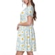 thumbnail image 2 of Balery Daisies Flowers Vestidos sueltos de manga corta para mujer, vestidos de verano 2025, vestidos casuales de corte A con vuelo., 2 of 6