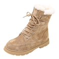 thumbnail image 1 of NECHOLOGY Botas Mujer Adulto Femenino Zapatos Botines de mujer Zapatos de mujer Botas cálidas de suela gruesa Botas de longitud media cálidas de terciopelo informales y de moda (Brown, 7.5), 1 of 7