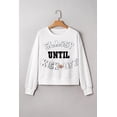 thumbnail image 2 of White CLASSY UNTIL KICKOFF Plush Letter Patched Loose Sweatshirt, 2 of 8