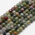 thumbnail image 1 of 5Strand Natural Indian Agate Beads Strands Faceted Round 4mm Hole: 1mm about 96pcs/strand 14.9 inch~15.1 inch, 1 of 3