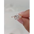 thumbnail image 2 of SOLITAIRE JEWELS 2.50Ct Radiant Moissanite Diamond Engagement Ring 10K Rose Gold With Tapered Side Moissanite, 2 of 7