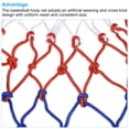 thumbnail image 4 of Uxcell 18.5" 5.5mm Polyester Basketball Hoop Rim Net Replacement, White Red Blue 4 Pack, 4 of 6