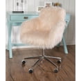 thumbnail image 3 of Niles Faux Fur Chair with Gold Metal Base, 3 of 9