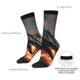 thumbnail image 4 of Fuzoiu Fiery Black Dragon Attack Print Athletic Crew Socks for Men & Women,Casual Crew Socks,Above Ankle Crew Socks for Business, Casual, 4 of 6