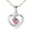 Pink, variant on Guodhu Heart Birthstone Pendant Necklace for Women Zirconia Necklaces Wedding Anniversary Birthday Mothers Day Jewelry Gifts For Her Mother Wife