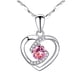 thumbnail image 2 of Fiudx Collar de Corazon, Alegría de La Modernidad En Melocotón, Delicadeza de Diseño En Colgante, Cadete Ajustable, Ideal En San Valentín o El Día de La Madre, Ideal En Amantes de La Moda. Incluye Ca, 2 of 3