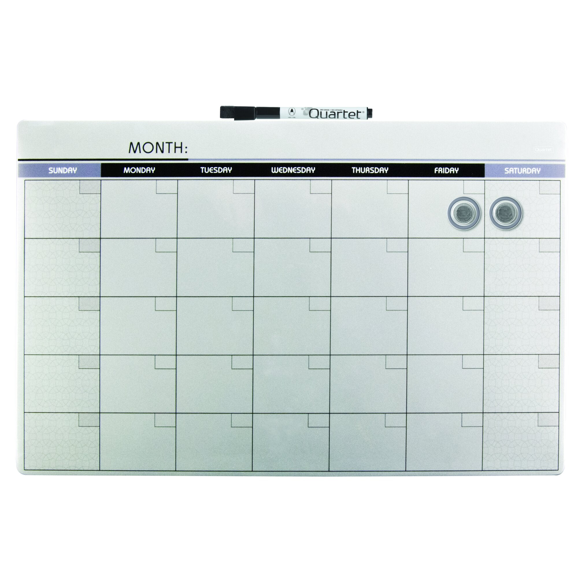 Quartet Quartet DryErase Calendar, 11 x 17, 1Month Design