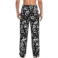 thumbnail image 3 of Goofa Hand Drawn Snake Printed Soft Pajama Pants for Men, Wide Leg Comfy Casual Lounge Yoga Pants-Small, 3 of 9