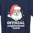 thumbnail image 3 of Instant Message - Santa Neighborhood Watch Christmas - Women's Short Sleeve Graphic T-Shirt, 3 of 6