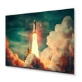 thumbnail image 2 of Designart "Vintage Rocket Spaceship III" Modern Metal Wall Art, 2 of 5