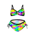 thumbnail image 4 of FhsagQ Womens Swimsuit Sets with Robe 2023 Bikini Three Color Printed Straps Adjustable Plus Size Split Swimsuit for Women Womens Swimsuit Sets Crotchless Xs Women Swimsuit Sets Cosplay Yellow L, 4 of 7