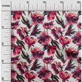 thumbnail image 1 of oneOone Georgette Viscose Red Fabric Florals Craft Projects Decor Fabric Printed By The Yard 42 Inch Wide, 1 of 4