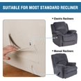 thumbnail image 4 of Super Stretch Couch Covers Recliner Covers Recliner Chair Covers Form Fitted Standard/Oversized Power Lift Reclining Slipcovers, Feature Soft Thick Jacquard, Ivory, 1 Pack, 4 of 7