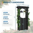 thumbnail image 2 of Wood Garden Arch Arbor with Gate & Trellis,Outdoor Arch Trellis for Climbing Plants, Suitable for Wedding Backdrop, Yard Entryway, Garden Decor, Charcoal, 2 of 8