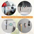 thumbnail image 4 of Toothbrush Holder Razor Holder for Shower Wall Mounted Multi-Purpose Waterproof Self Adhesive Hooks- Functional Utility Holders for Bathroom Dorm Room Essentials(6 Pack), 4 of 5