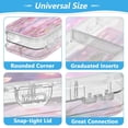 thumbnail image 4 of Plastic Pencil Box Large Capacity Pencil Boxes Clear Boxes with Snap-Tight Lid Stylish Office Supplies Storage Organizer Box Beautiful Pink Hummingbird, 4 of 7