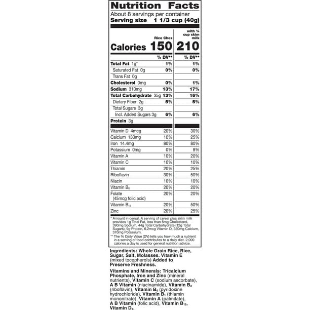 Rice Chex Gluten Free Breakfast Cereal, Homemade Chex Mix Ingredient, 12 oz (Pack of 3)