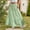Green, variant on Girls Elastic High Waist Maxi Skirt Boho A-Line Tiered Pleated Long Skirts Solid Color Lightweight Summer Ruffled Skirts 4-15 Years