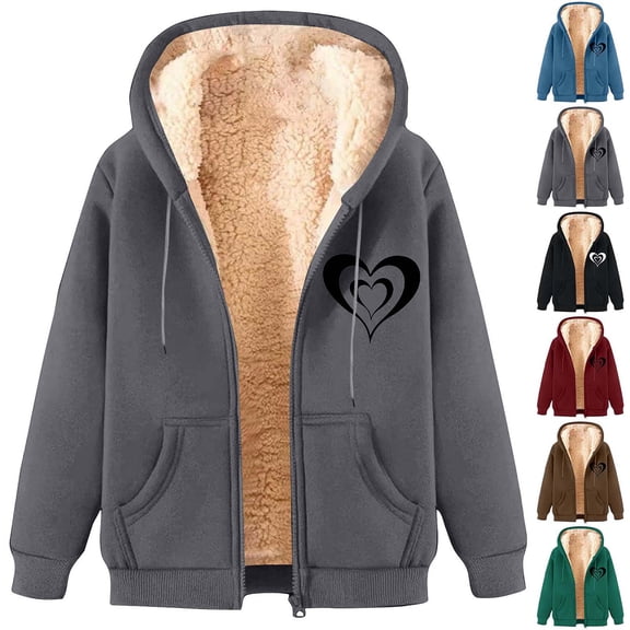 ZUBMGKTE Sweatshirt for Men Heavyweight Fleece Lined Full Zip Graphic Hooded Cardigan Regular Length Printed Streetwear Casual Open Front Sweatshirt Jacket S-3XL