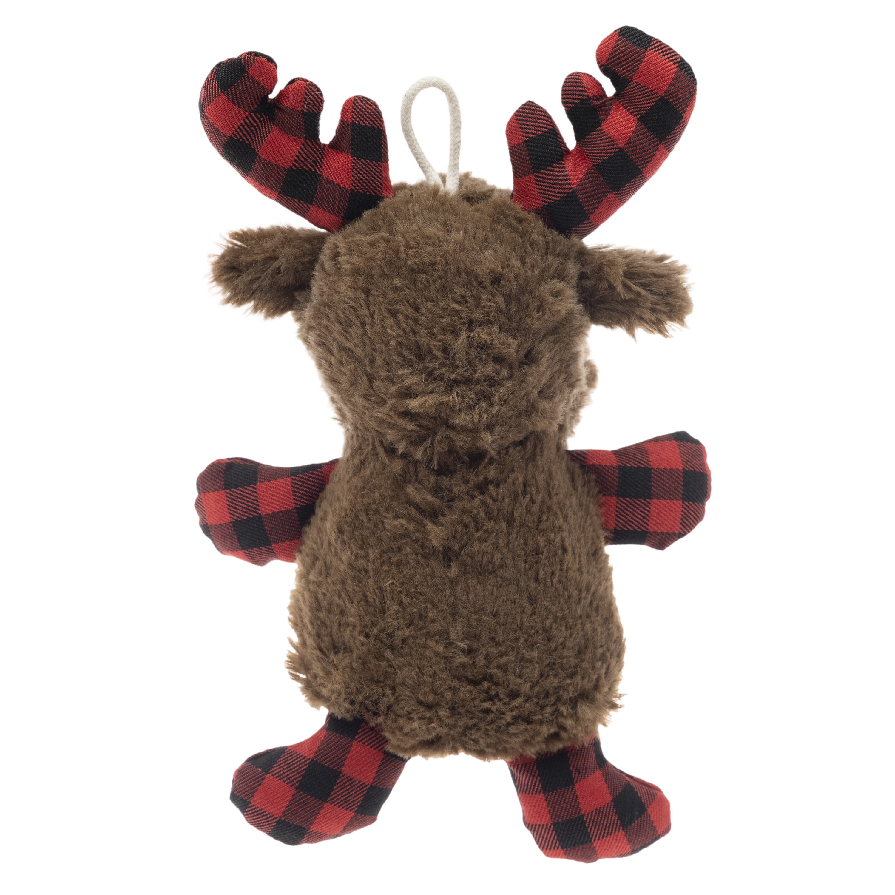 Vibrant Life 7.5-inch Stuffed Plush Christmas Reindeer Buffalo Dog Toy