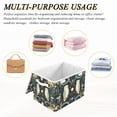 thumbnail image 6 of Yayeee Collapsible Cube Storage Bin with Lid Fabric Closet Decorative Basket with Handles, Mystical Owls Pattern, 6 of 7