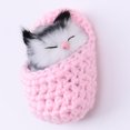 thumbnail image 2 of 1pc Mini Cute Lifelike Sounding Shoe Kittens Cats Plush Toy Sleeping Cats Toy Kids Appease Stuffed Doll Birthday Gift Doll, 2 of 5