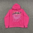 thumbnail image 1 of Hip Hop Spider Web Print Hoodies Men Fashion Long Sleeve Hooded Sweatshirts Pants Gothic Punk Oversized Winter Hoodie Tops, 1 of 2