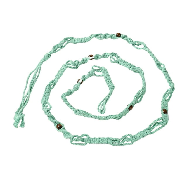 S SERENABLE Outdoor Camping Lanyard Cotton Rope Hanging Gear Hanger Hand-Woven Tent Lanyard Green
