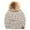 Confetti - Light Grey, variant on Women's Soft Stretch Cable Knit Warm Outdoor Skully Faux Fur Pom pom Beanie Hats (Conffeti-Black)