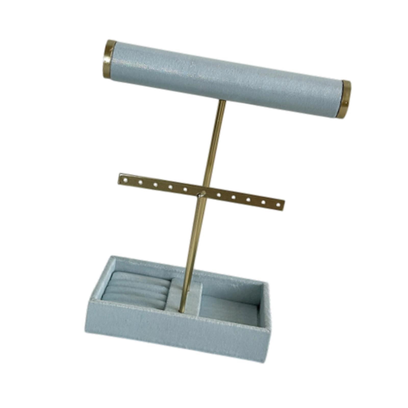 QccHieUs Jewelry Organizer Stand Bracelet Holder Display Hanger Modern Room Decor Jewelry Blue