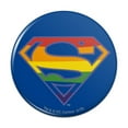 thumbnail image 1 of Superman Rainbow Shield Logo Kitchen Refrigerator Locker Button Magnet, 1 of 6