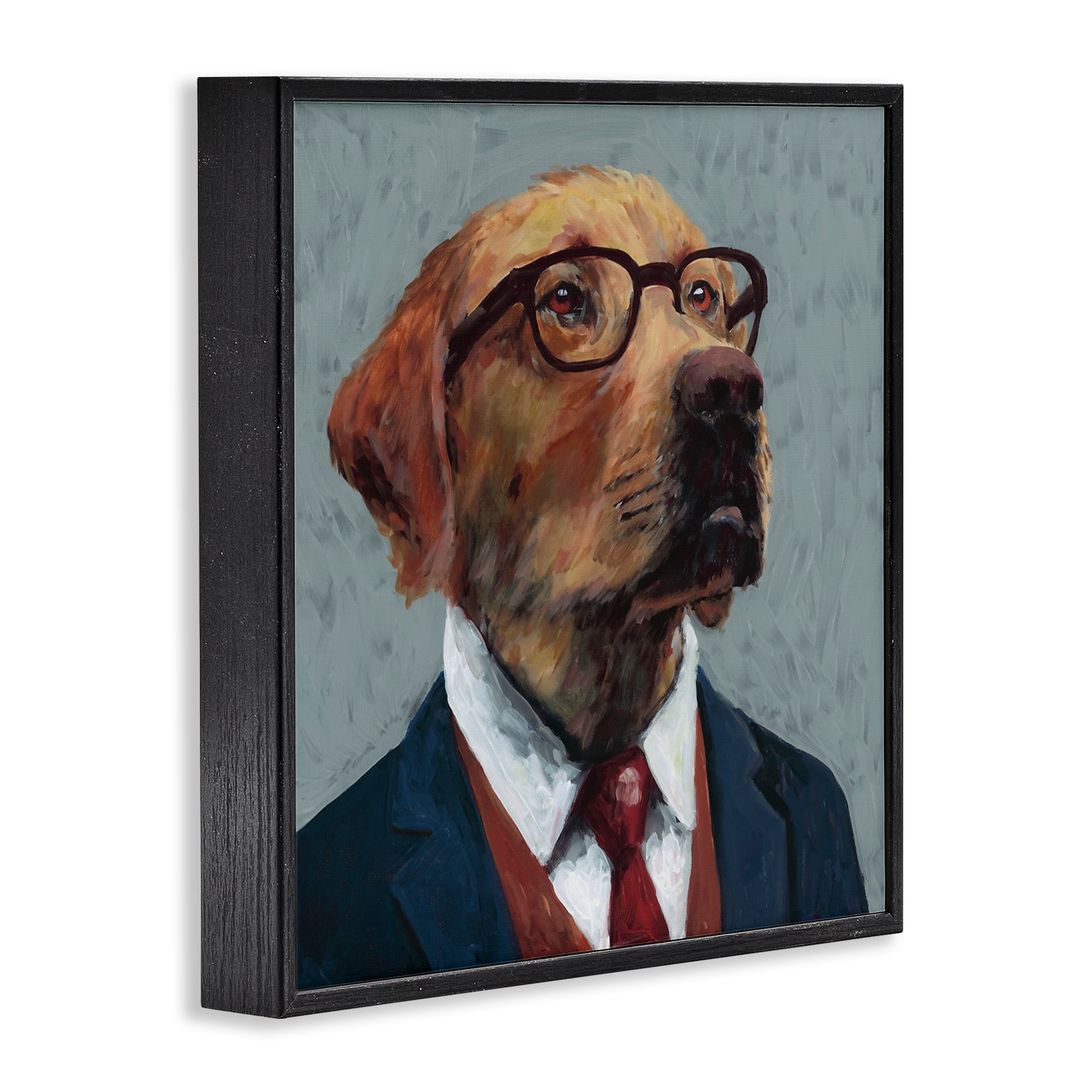 Stupell Industries Bark Kent Portrait Black Framed Giclee Art, design by Studio Bautista