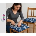 thumbnail image 4 of Soimoi Leaves Pattern Decorative Fabric By 3 Yard - 56" W x 108" L - Water-Resistant Material for Cushions, Covers, and DIY Upholstery - Blue, 4 of 7