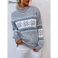 thumbnail image 3 of Streamgirl-suéteres gruesos de chenilla para mujer, jerseys de punto de Cuello medio alto, suéteres de nieve suaves y cálidos, invierno, 2023, 3 of 5