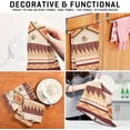 thumbnail image 2 of Tribal Theme Tea Towels Set of 6 Geometric Kitchen Dish Cloth with Hanging Loop, 18"x28"Lint-Free Absorbent Towel for Kitchen Drying Wiping and Cleaning, 2 of 5