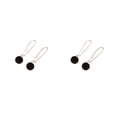 thumbnail image 1 of Qarigey 1 par de pendientes colgantes, cadena larga exquisita, aleación de personalidad, gota de oreja, ropa portátil, suministro a juego, Negro 2Conjunto, 1 of 6