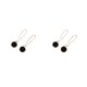 thumbnail image 3 of Jumpingount 1 par de pendientes de gota, cadena larga, elegante aleación, gota de oreja, ropa portátil, suministro a juego, exquisito pendiente Negro 2Conjunto, 3 of 6