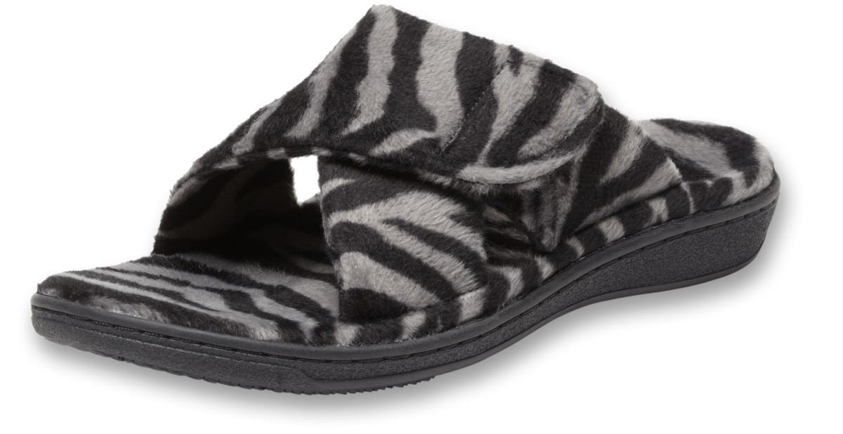 vionic relax slippers zebra