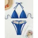 thumbnail image 3 of Traje baño dividido piezas para mujer, traje baño flores 3D, traje baño Sexy Push Up, trajes baño corte, 3 of 5