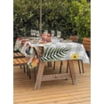 thumbnail image 3 of Outdoor Tablecloth with Umbrella Hole for Patio/Picnic/Party/Camping, Spring Mushrooms Waterproof Table Cloth Rectangle Table Cover Washable, Farmhouse Pastoral Botanical Gray Plaid (60"x 102"), 3 of 8