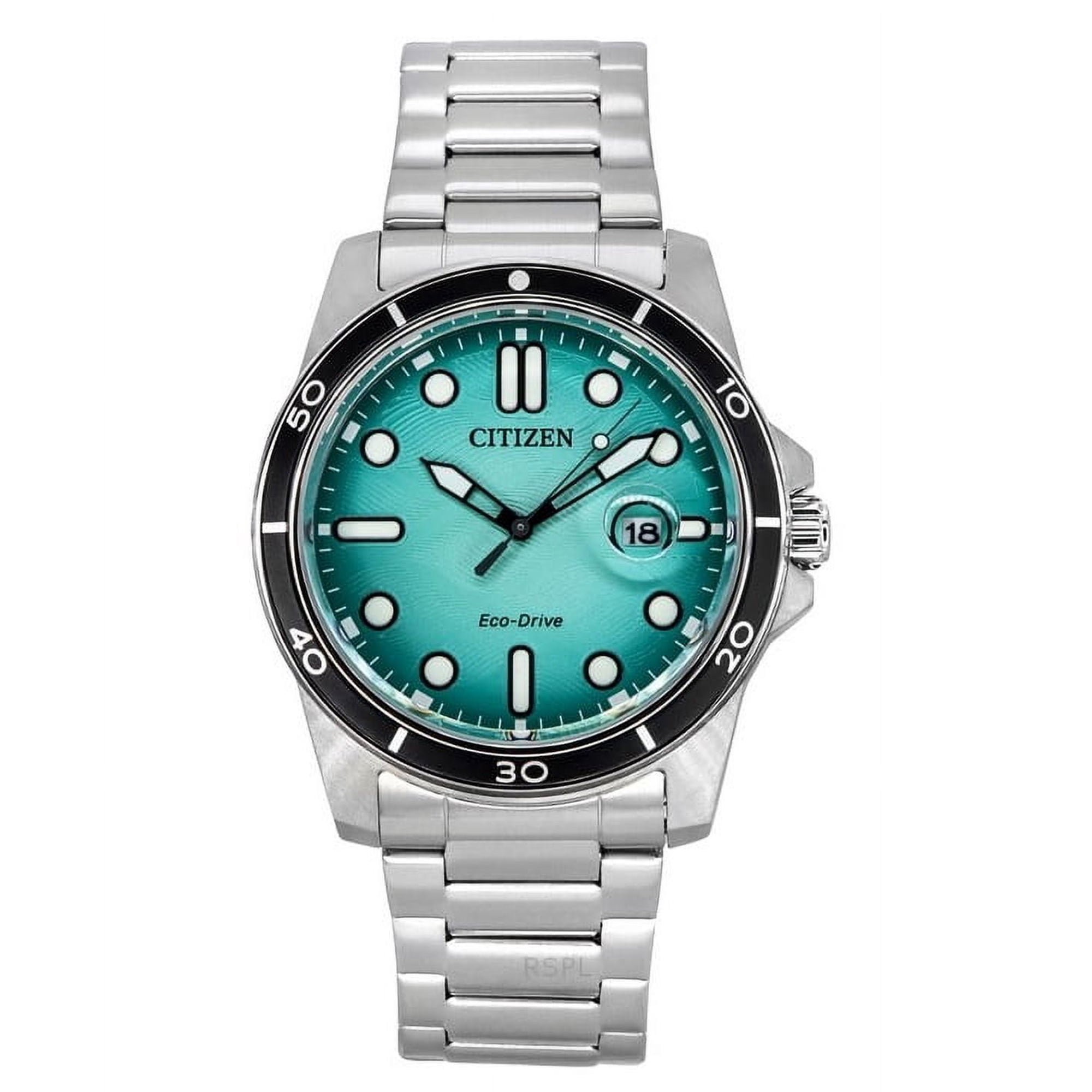 Citizen Marine 1810 Eco-Drive Turquoise Dial Men's Watch AW1816-89L