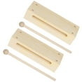 thumbnail image 3 of WAXIAYU 2 Sets Wood Rhythm Musical Wood Block Percussion Instrument and Wooden Mallets Kit, 3 of 9