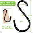 thumbnail image 2 of 6 Inch Heavy Duty S Hooks, Large S Hooks Vinyl Coated Hooks for Hanging Plants, Sturdy 6 Pack Black Rubber Coated S Hooks Non Slip Metal S Hanger for Hanging Closet,Garden,Bird Feeders,Tools, 2 of 5