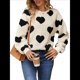 thumbnail image 3 of Sudadera Holgada de Larga con Cuello Redondo y Estampado de Corazón de Peluche para Mujer, para Otoño e Invierno. Amor Negro XXL, 3 of 8
